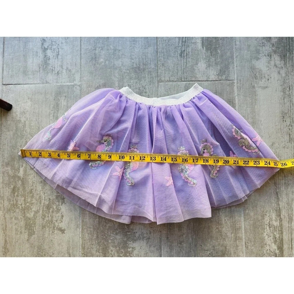 Los Angeles Boutique Tutu Tulle Star Seahorse Sequin Skirt Party Mermaid NEW 4T